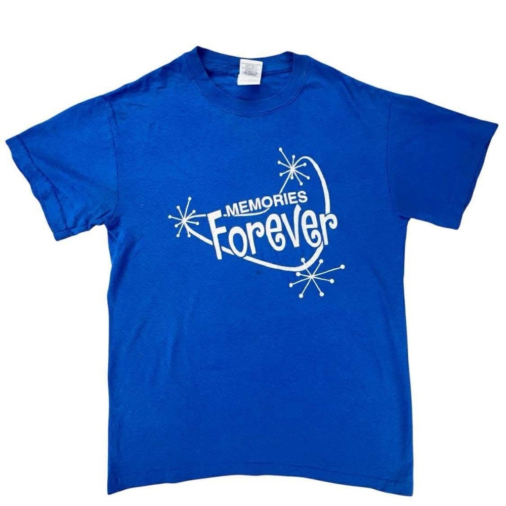 Memories Forever Graphic T Shirt Gildan Ultra Blend‎ Blue Small